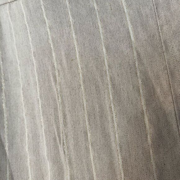 Chico’s Woman’s Relaxed Tan Striped Pants - Picture 2 of 4